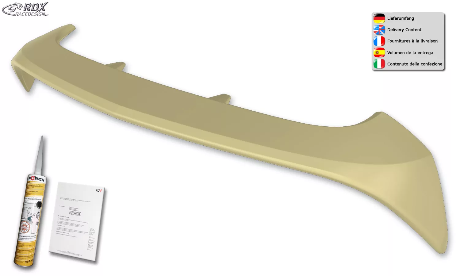 RDX Heckspoiler für OPEL Corsa D (4/5-türer) "OPC Look" Dachspoiler Spoiler