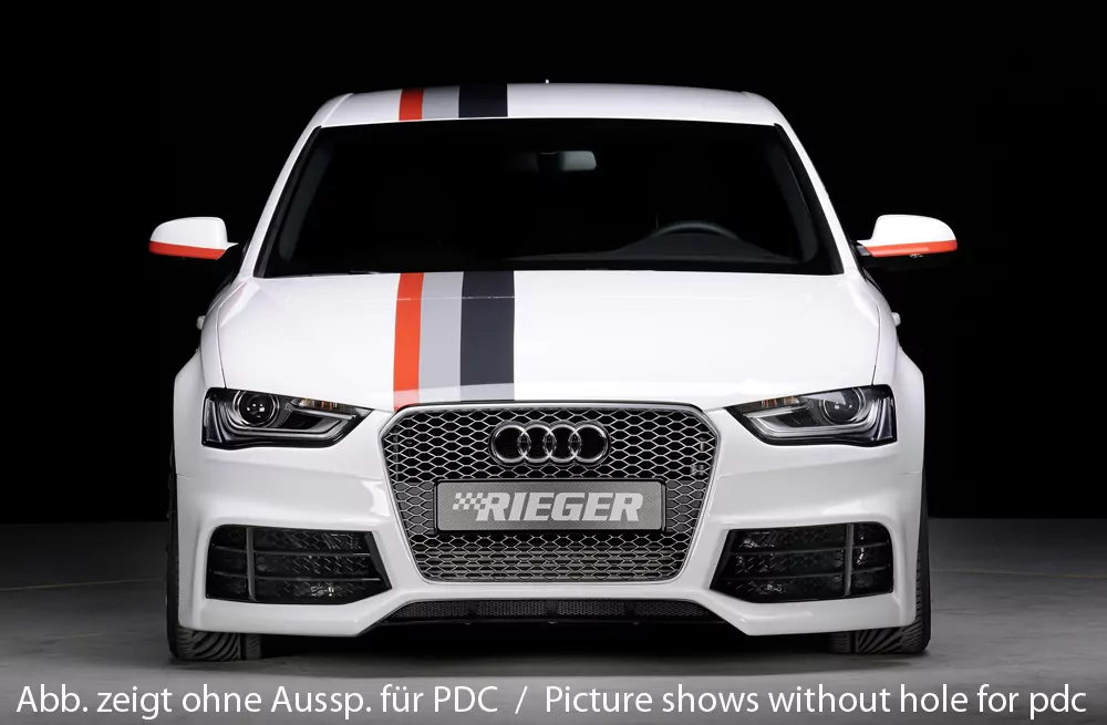 Rieger Spoilerstoßstange für Audi A4 (B8/B81) | Avant 01.12- (ab Facelift) nur in Verbindung mit RS4-Grill