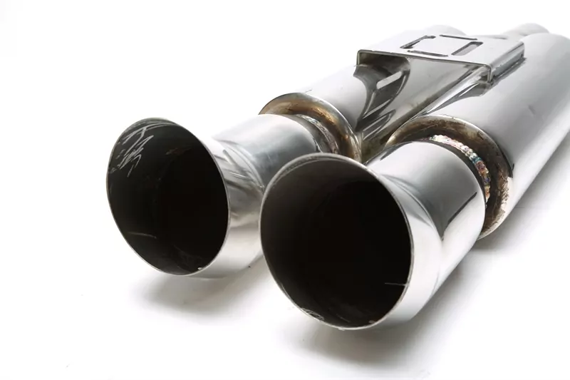 TA Technix Edelstahl Sportendschalldämpfer universal 2 x 90/100mm DTM oval / scharf