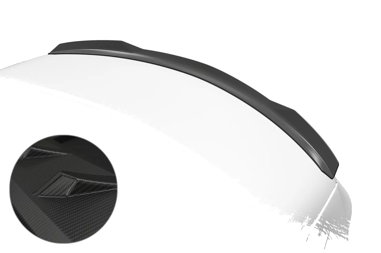 Heckflügel für Mercedes Benz C-Klasse W205 Stufenhecklimousine HF813-M Carbon Look (matt)