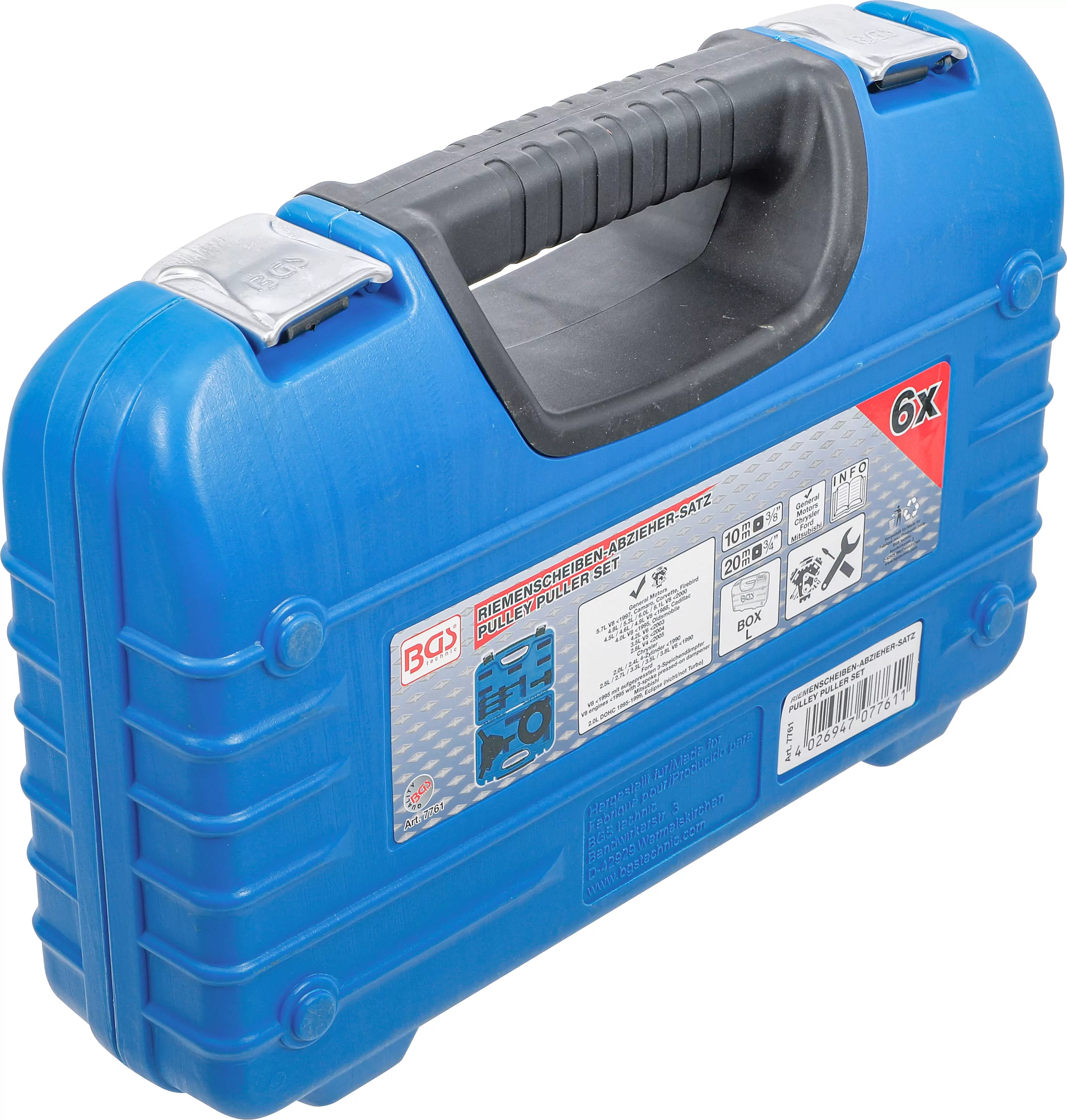 Riemenscheiben-Abzieher & Montage-Satz | für GM, Chrysler, Ford, Mitsubishi | 6-tlg.