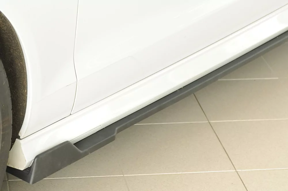 Rieger Seitenschweller links ansatz (2-tlg.) matt schwarz für Audi A6 S6 (4G/C7) Lim. 09.14- (ab Facelift)