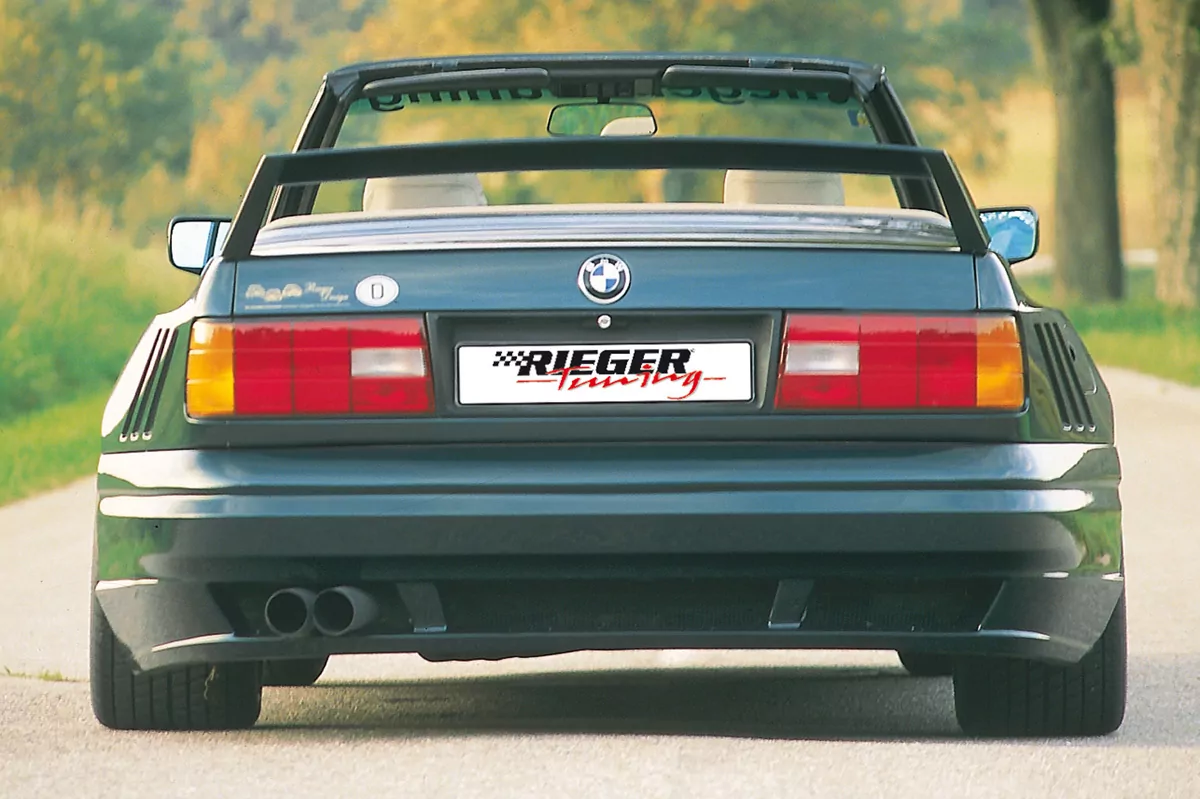Rieger Heckschürze Breitbau II für BMW 3er E30 -    carbon optik