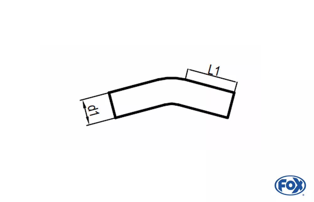Uni-Rohrbogen 30° ungeweitet - d1Ø 45mm Schenkellänge L1: ca. 115mm - Radius: 75mm
