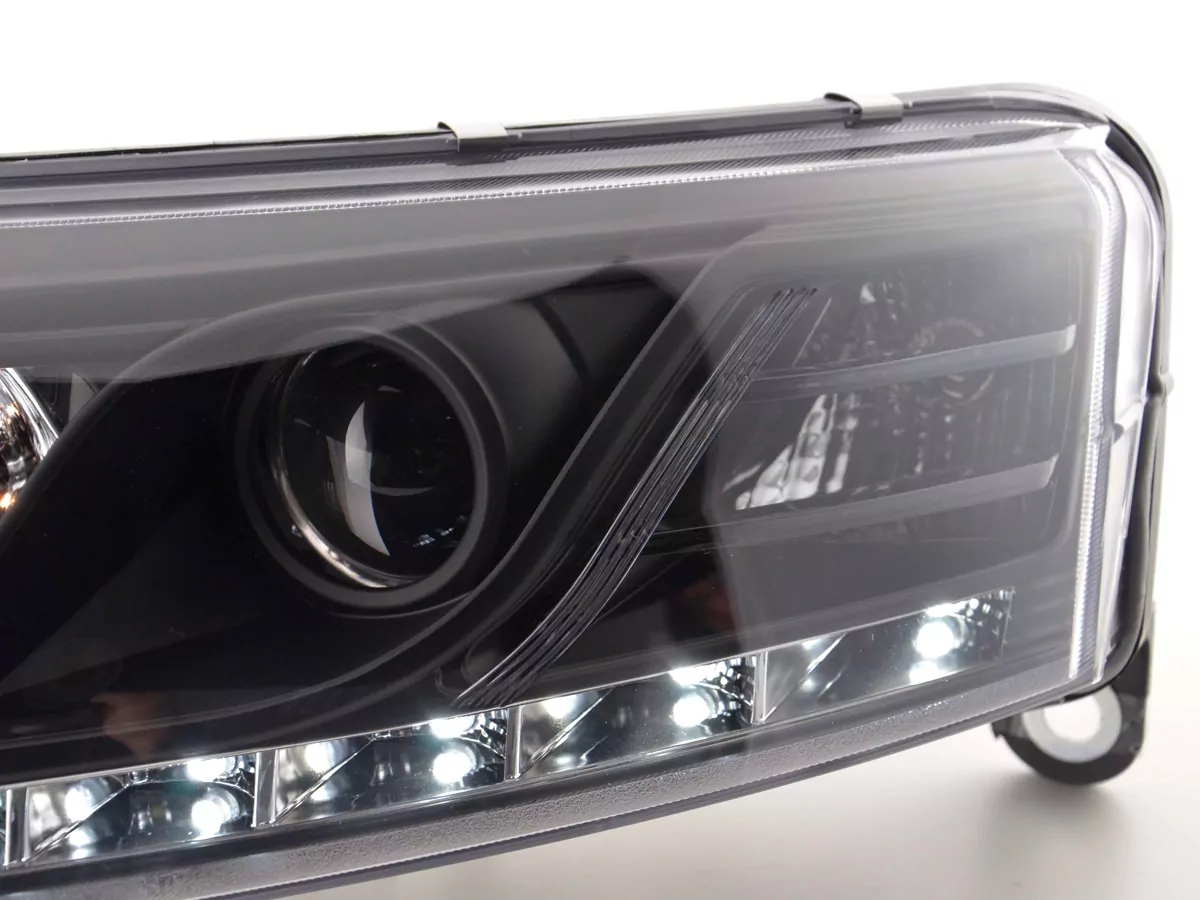 Scheinwerfer Set Daylight LED Tagfahrlicht Audi A6 Typ 4F Bj. 04-08 schwarz