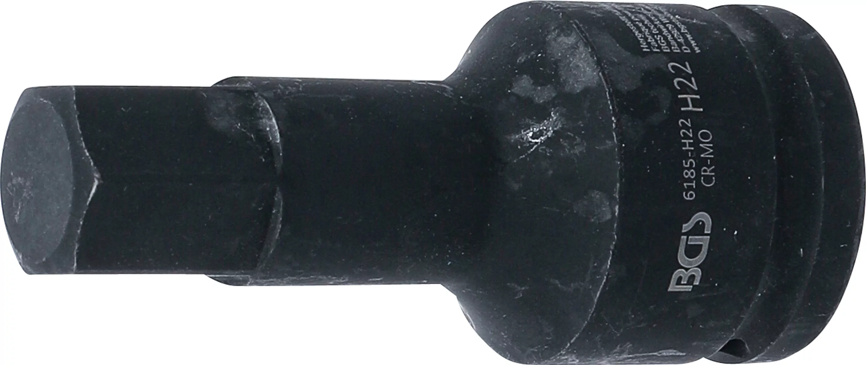 Kraft-Bit-Einsatz | Länge 100 mm | Antrieb Innenvierkant 20 mm (3/4") | Innensechskant 22 mm