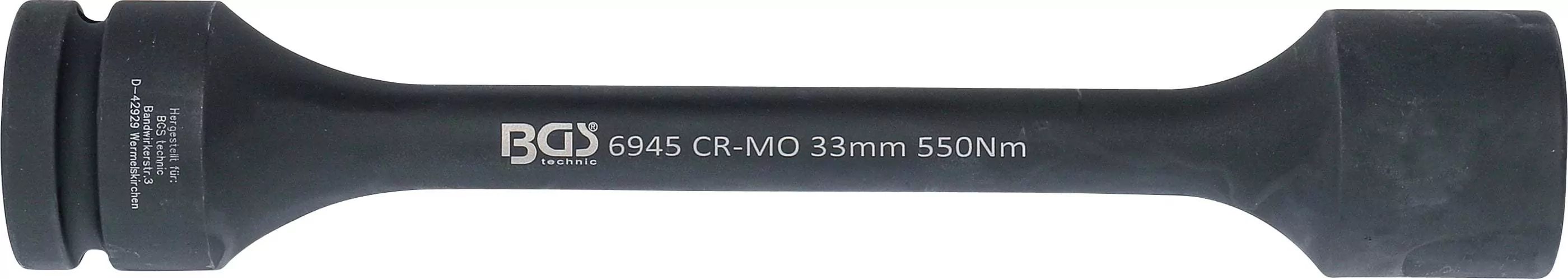 Torsions-Kraft-Steckschlüssel-Einsatz Sechskant | Antrieb Innenvierkant 25 mm (1") | SW 33 mm | 550 Nm