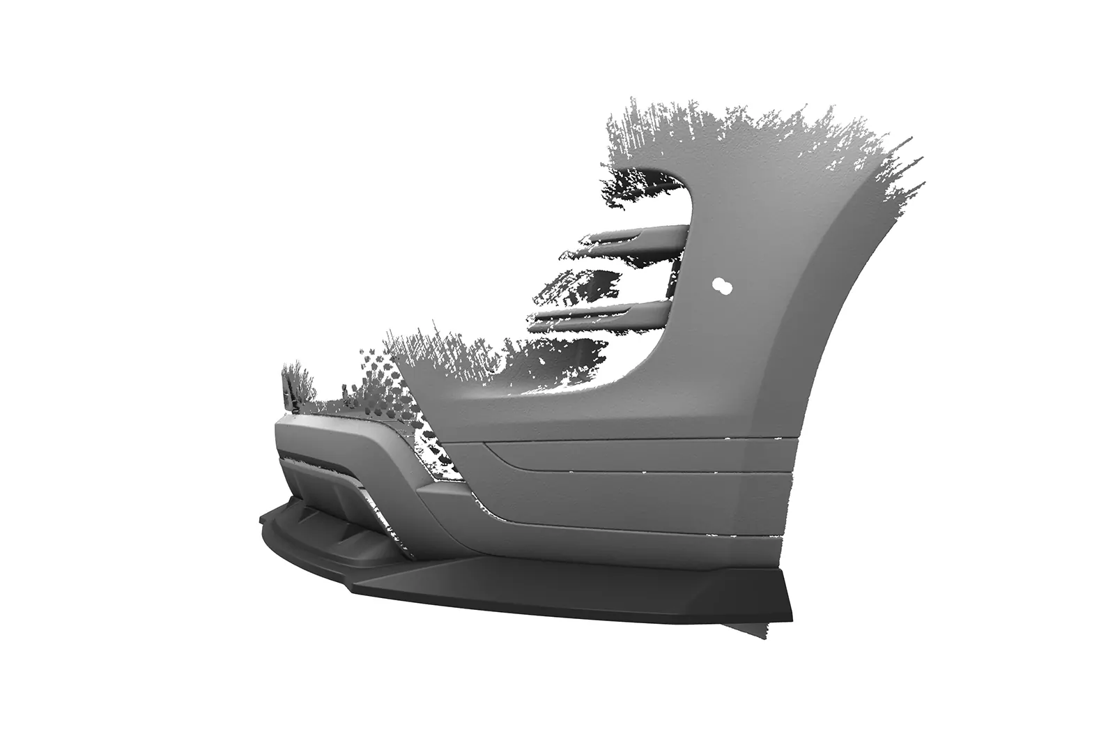 Cup-Spoilerlippe mit ABE für Land Rover Range Rover Evoque (L551) CSL732 Schwarz Strukturiert