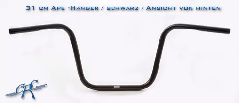 1" Zoll-Lenker "Ape Hanger" | schwarz/Kerbe B 92 cm x T 20cm x H 31cm x B/Mitte 20cm