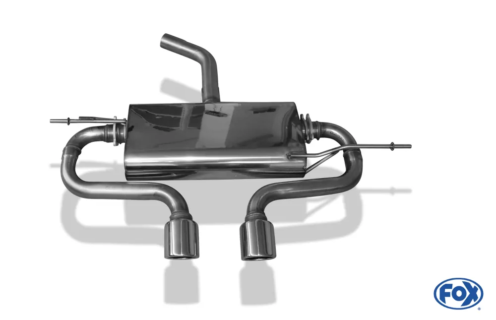 VW Golf V  Endschalldämpfer Ausgang mittig R32-Design - 2x90 Typ 16 mittig