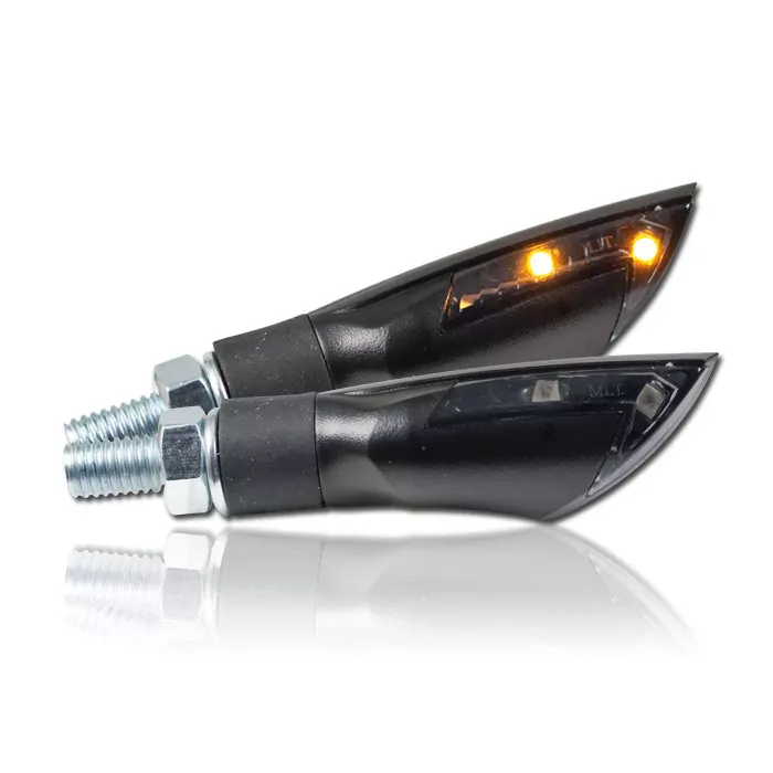 Led-blinker Standlichtkombi "dual", Schwarz, Paar, M8, Paar, L 50 X T 20 X H 18 Mm, Getönt, E-geprüft