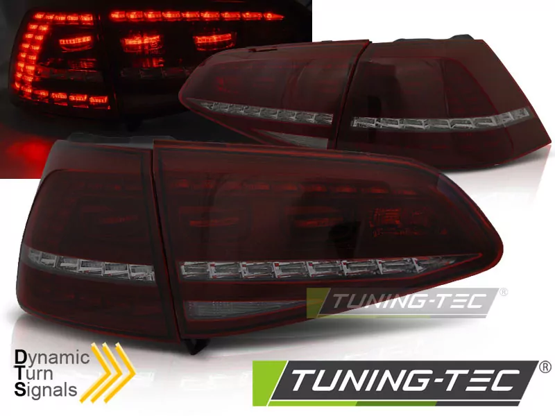 Led Tail Lights Sport Red Smoke Seq Fits Vw Golf 7 13-17