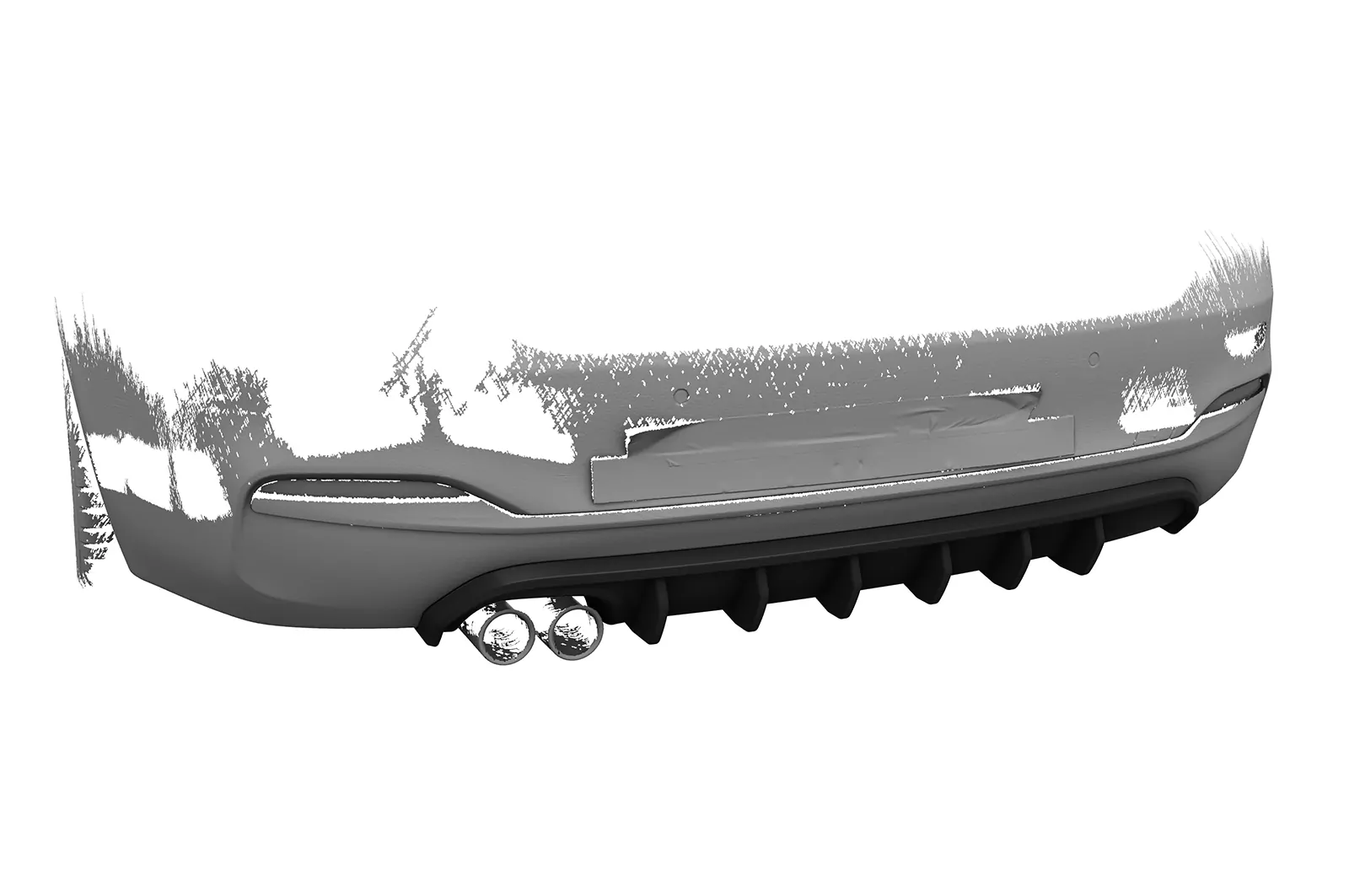 Heckansatz für BMW 4er (F36) Grand Coupe HA479 Schwarz Strukturiert