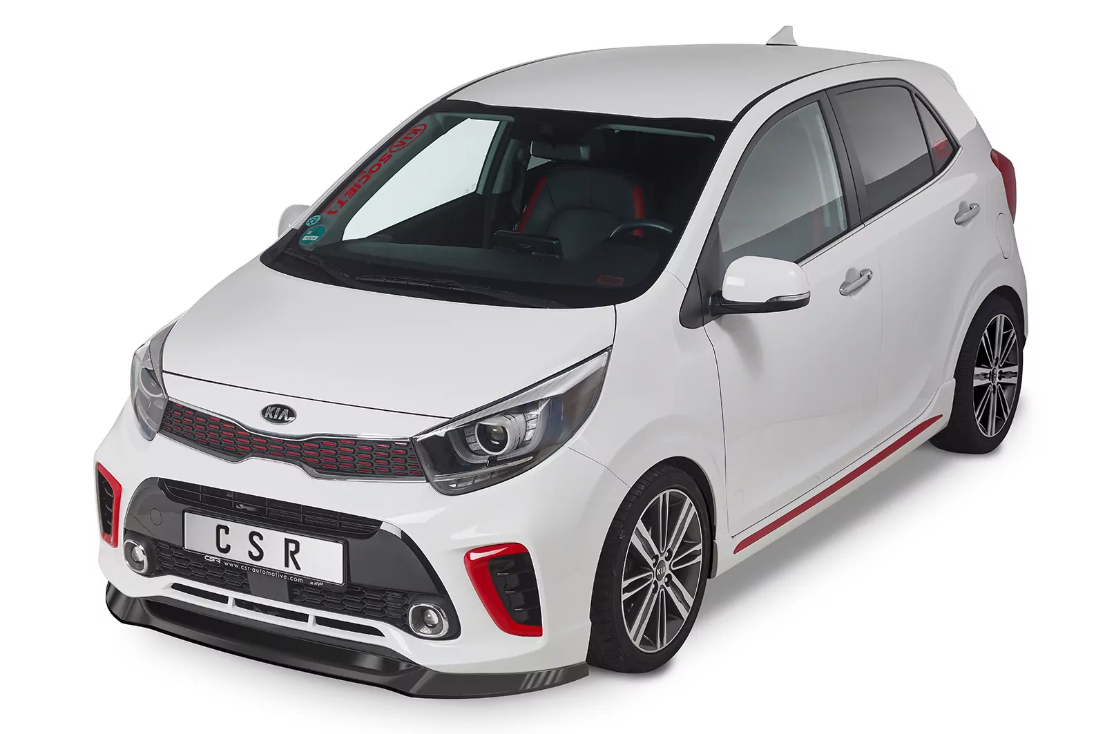 Cup-Spoilerlippe mit ABE für Kia Picanto (JA) CSL463 Strukturiert (schwarz matt)