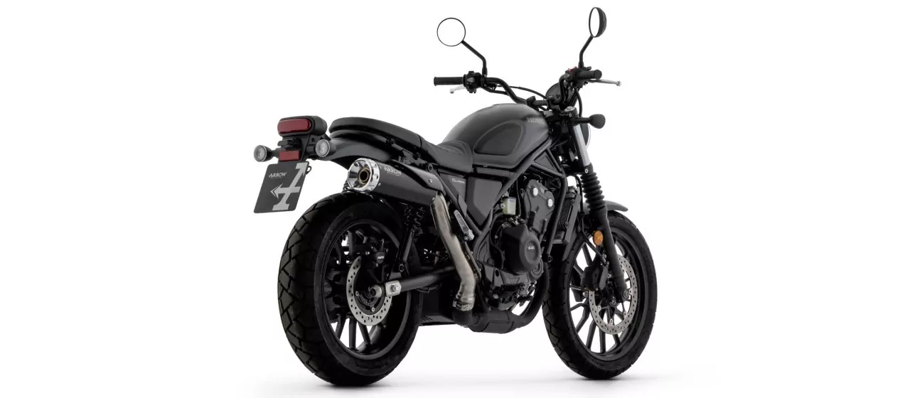 ARROW Rebel Edelstahl Schwarz HONDA CL 500 23-