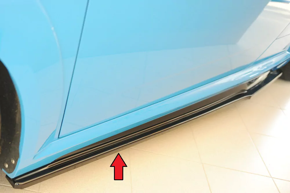 Rieger Seitenschweller links ansatz (ca. 19mm) glanz schwarz für Audi TT RS (8J/8J1-FV/8S) Roadster 09.18- (ab Facelift)