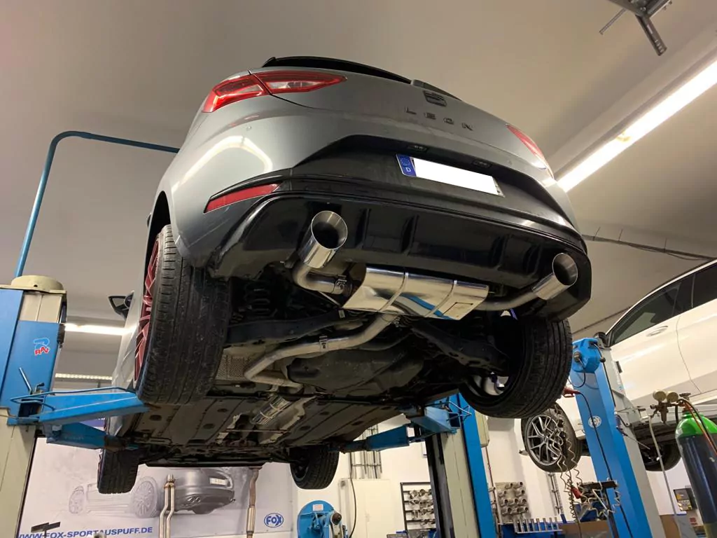 Seat Leon 5F - Einzelradaufhängung  Endschalldämpfer Ausgang rechts/links - 1x100 Typ 25 rechts/links passend für Rieger Stoßstange