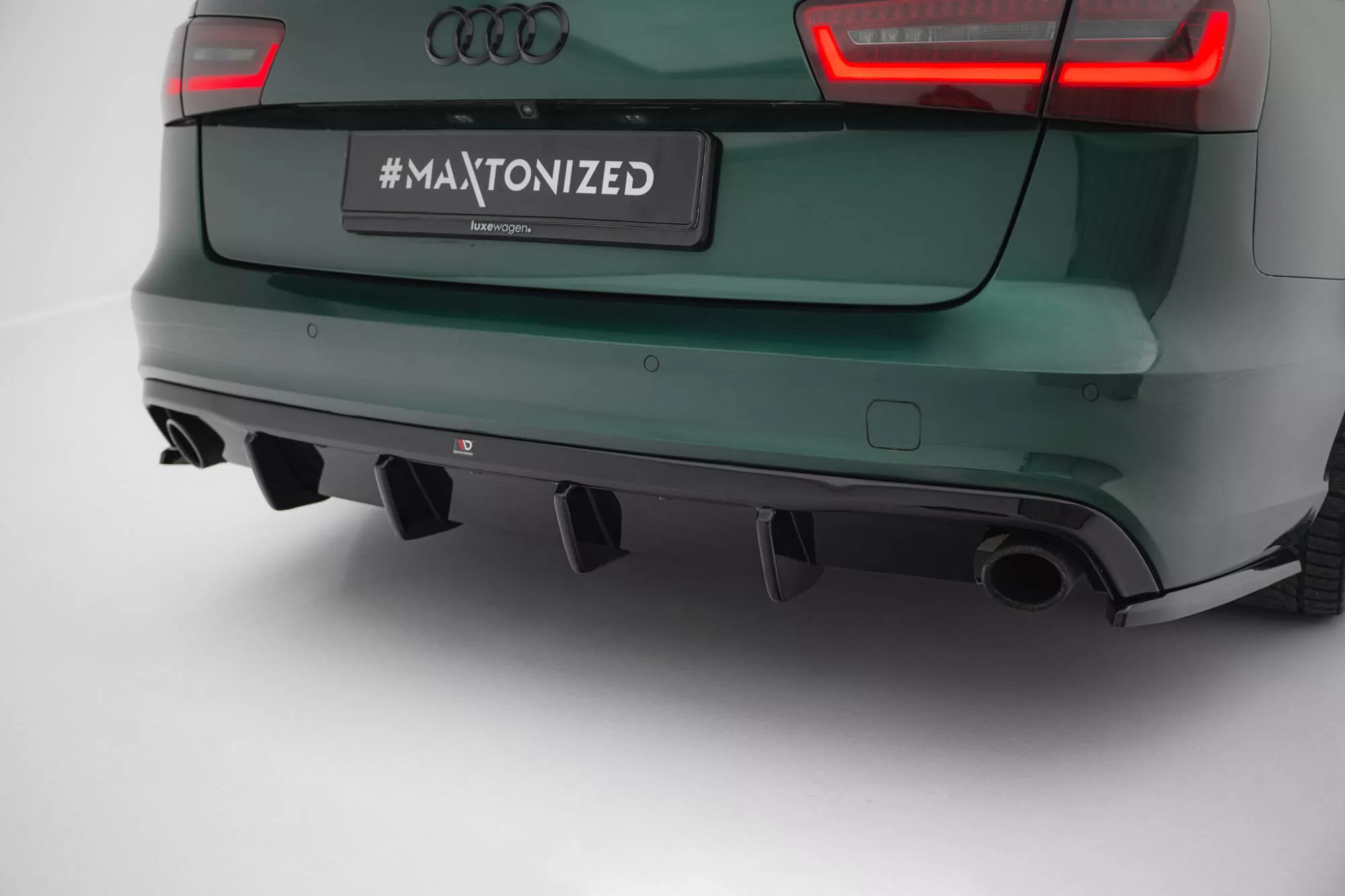 Diffusor Heck Ansatz Für Audi A6 S-line Avant C7  Schwarz Hochglanz