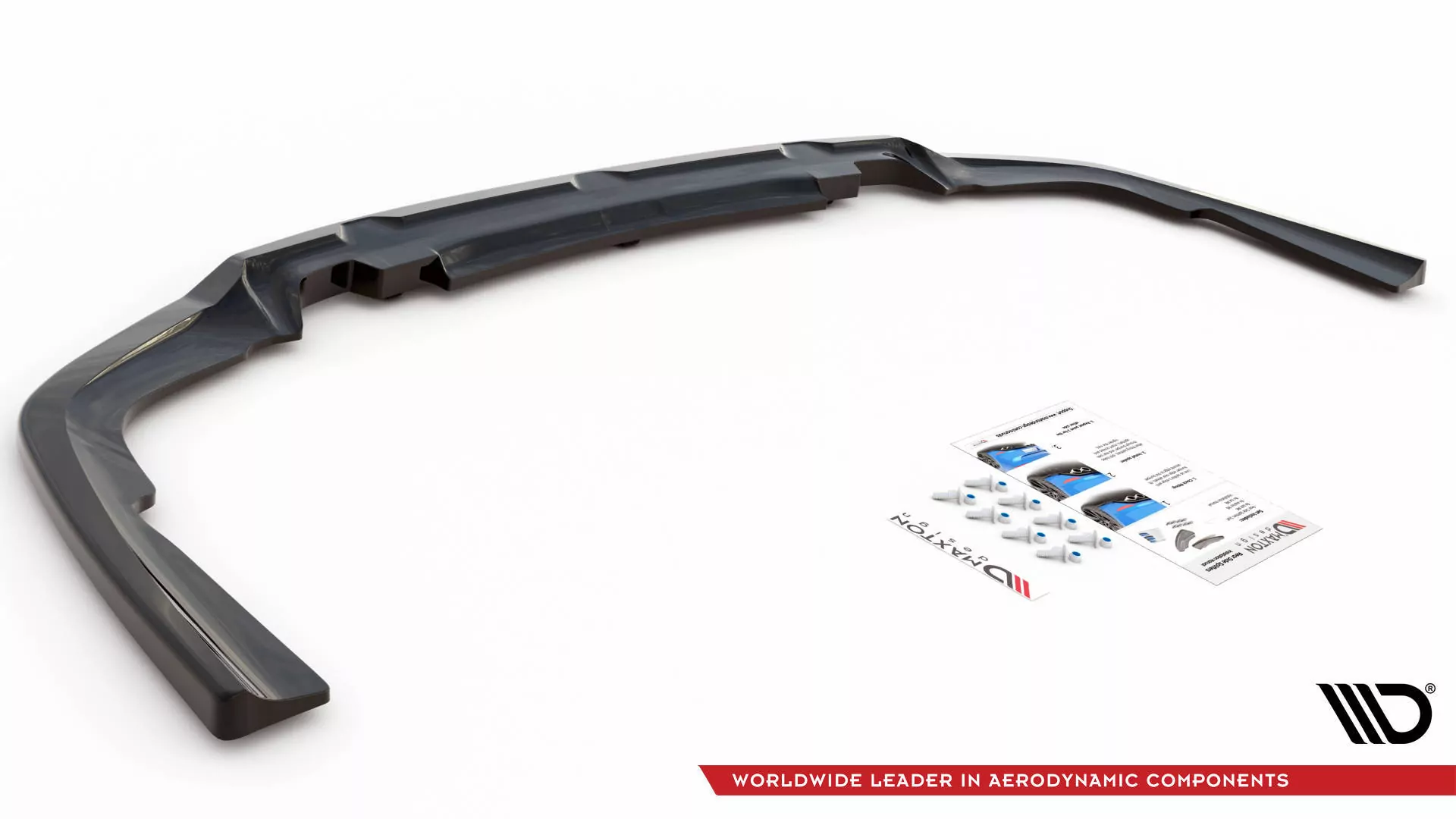 Hinten Splitter (mit Einem Vertikalem Balken) V.1 BMW X6 M-Paket G06 Schwarz Hochglanz