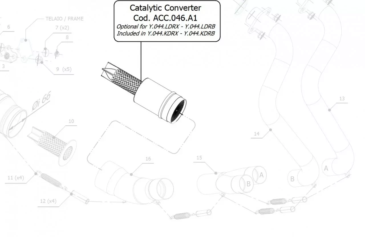 MIVV/Storm Nachrüstkatalysator Kat Euro 4 Für Verschiedene Modelle ACC.046.A1
