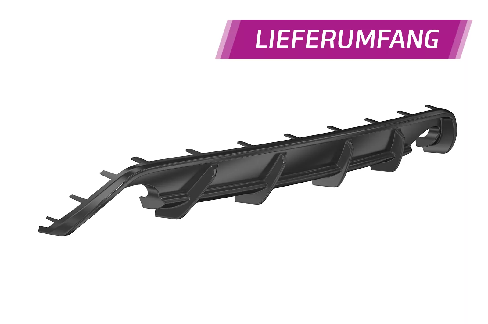 Heckansatz für Ford Focus ST MK2 HA271 Strukturiert (schwarz matt)