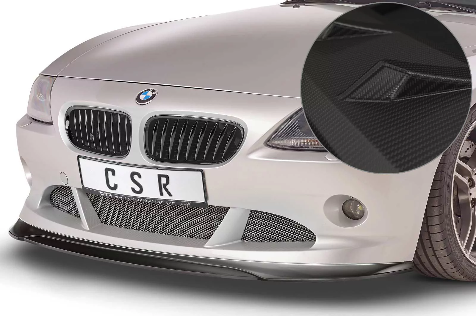 Cup-Spoilerlippe mit ABE für BMW Z4 E85 CSL370-M Carbon Look (matt)