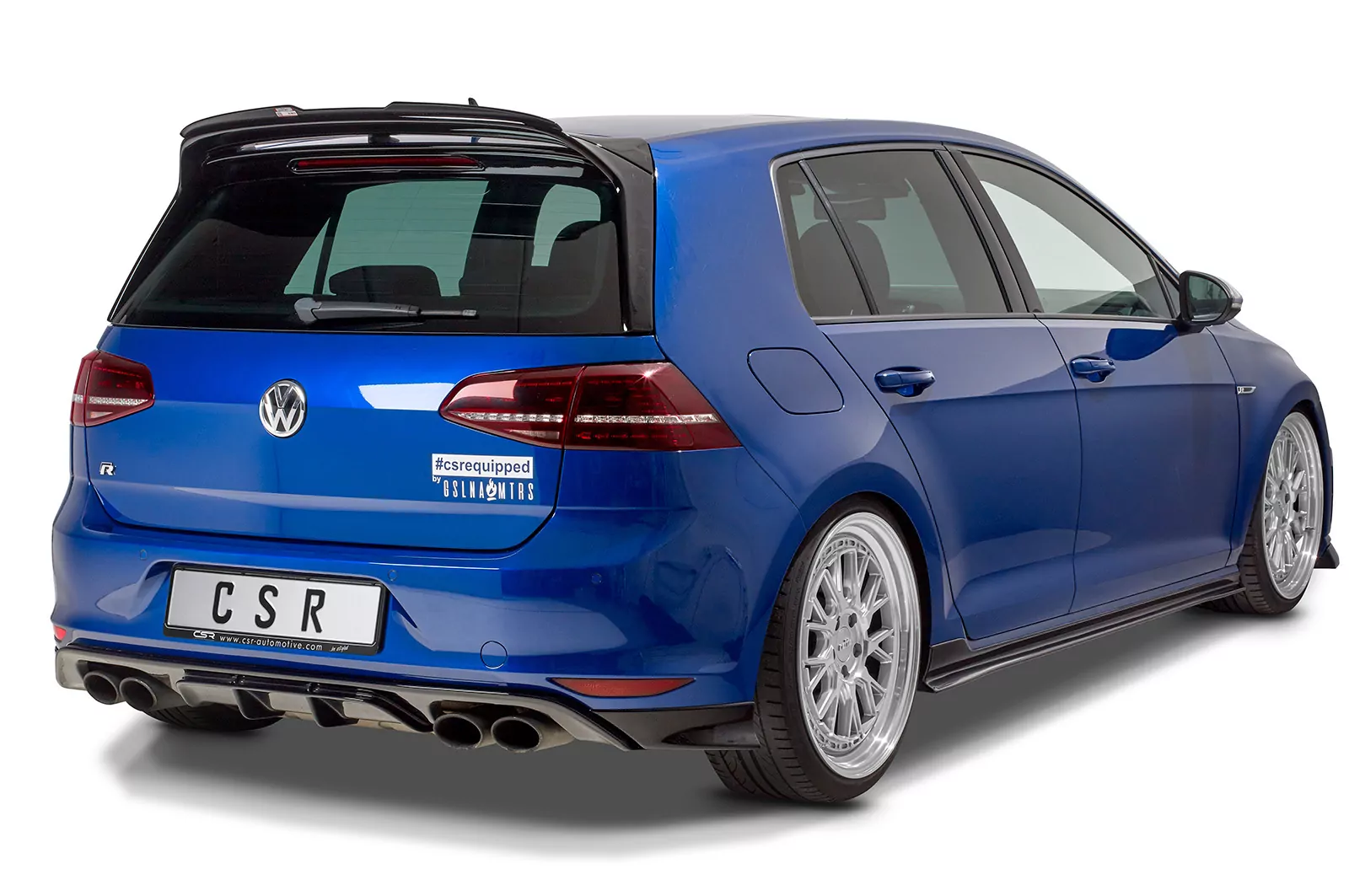 Heckansatz für VW Golf 7 R / R-Line HA253 Strukturiert (schwarz matt)