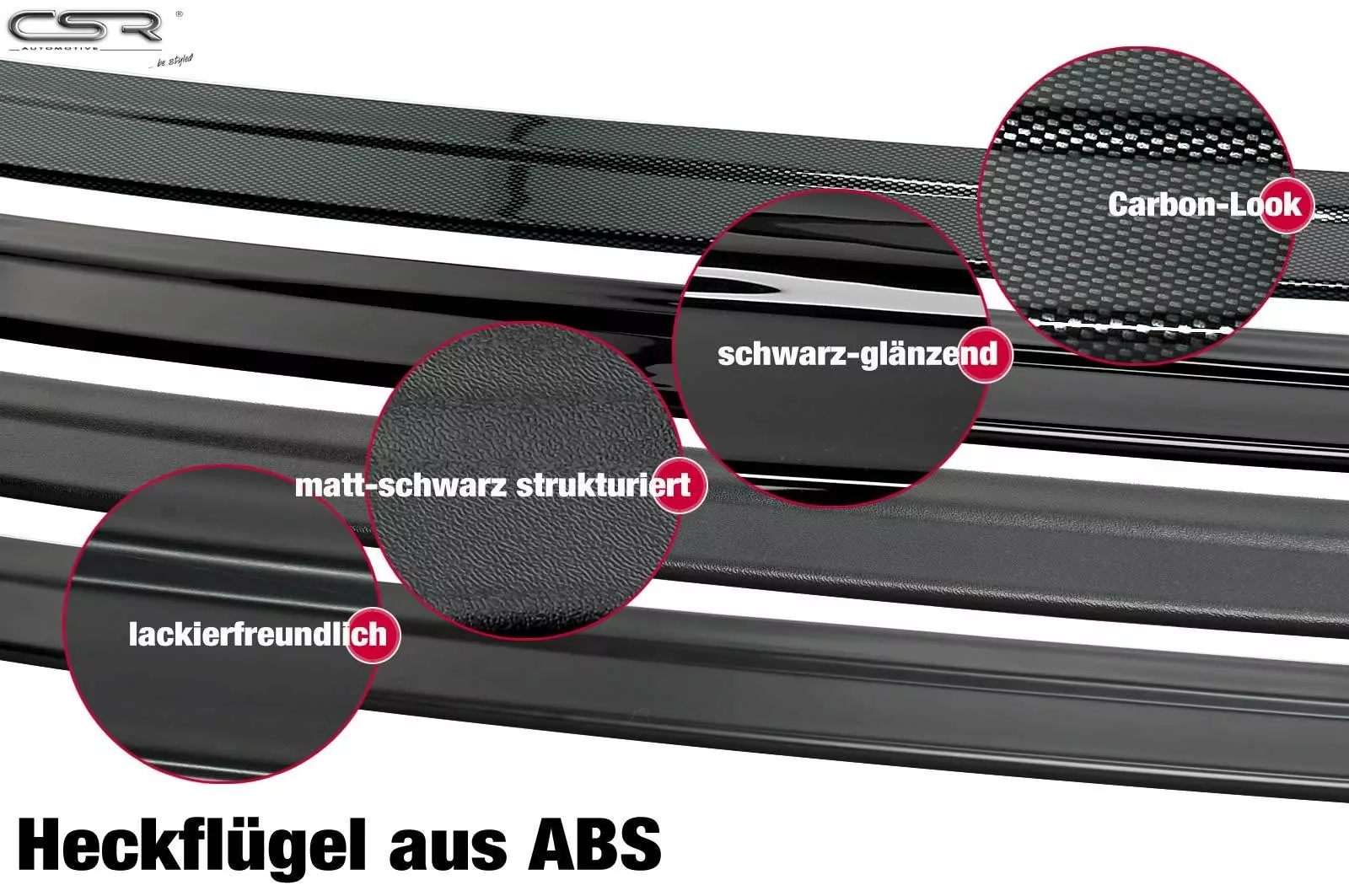 Heckflügel mit ABE für Hyundai I30 N (PD) Fastback Lackierfreundlich (schwarz matt)