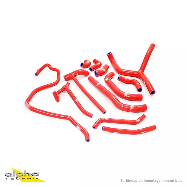 SAMCO SPORT Siliconschlauch Kit 1 rot für Ducati Diavel 1200 Modelljahr 2011-2018