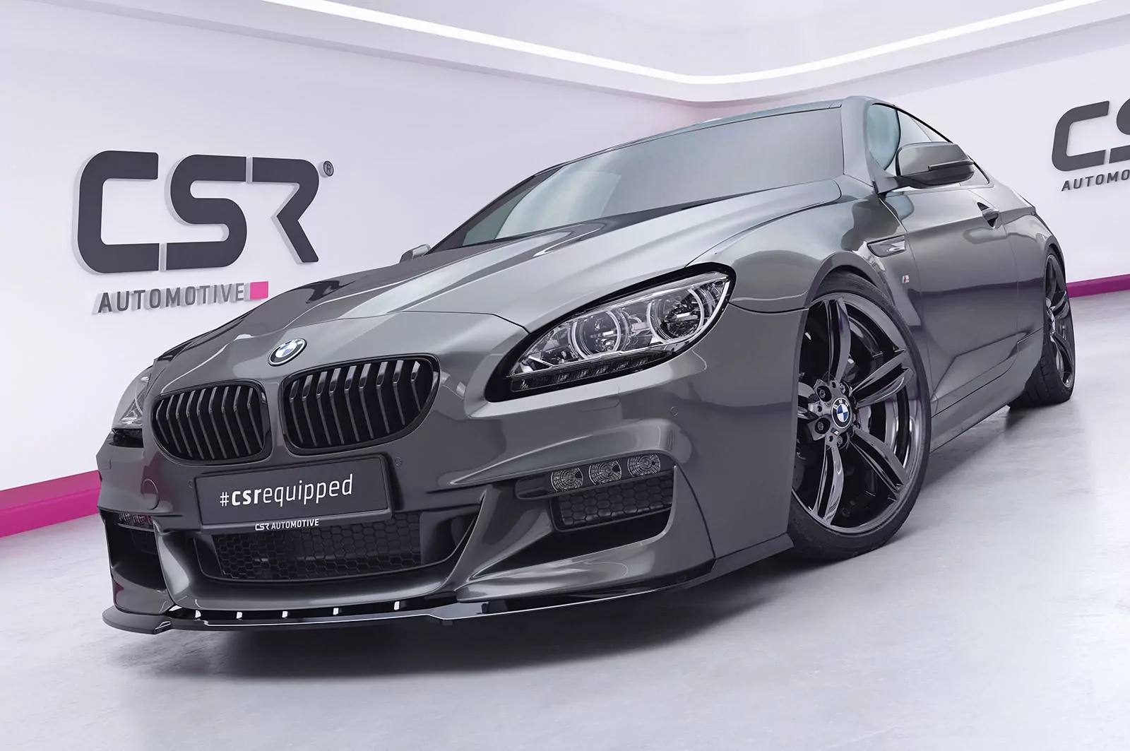Cup-Spoilerlippe mit ABE für BMW 6er F12/F13/F06 CSL598 Schwarz Strukturiert