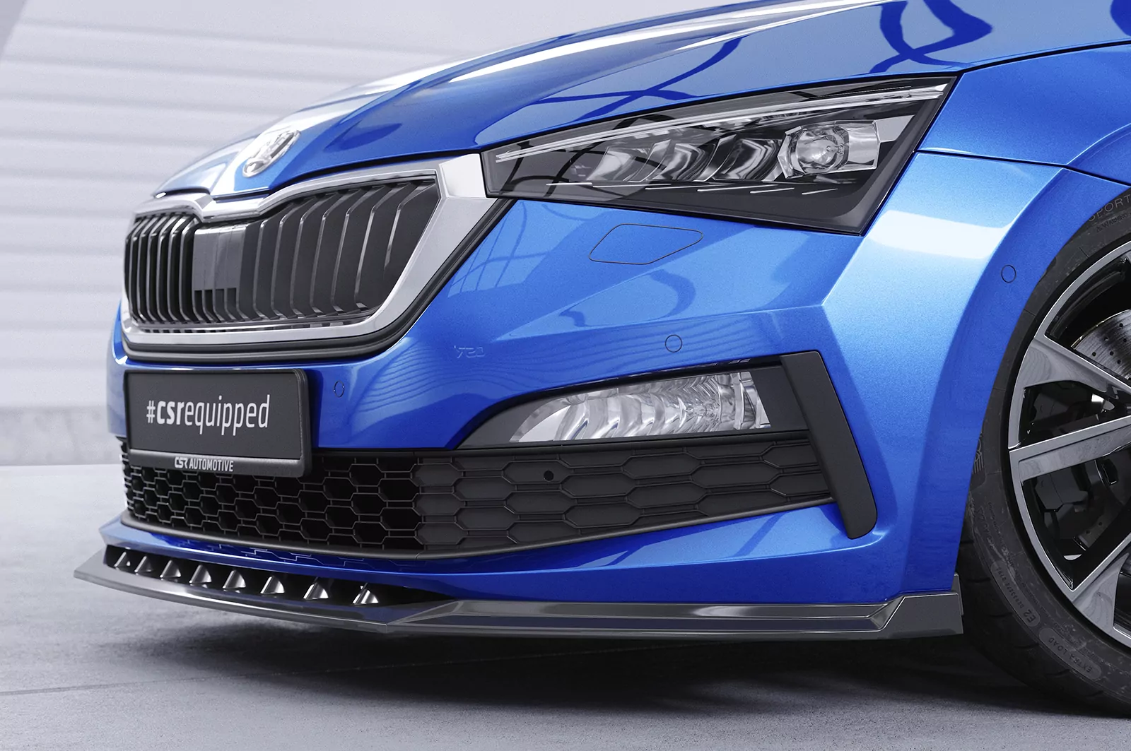 Cup-Spoilerlippe mit ABE für Skoda Scala CSL633 Schwarz Strukturiert