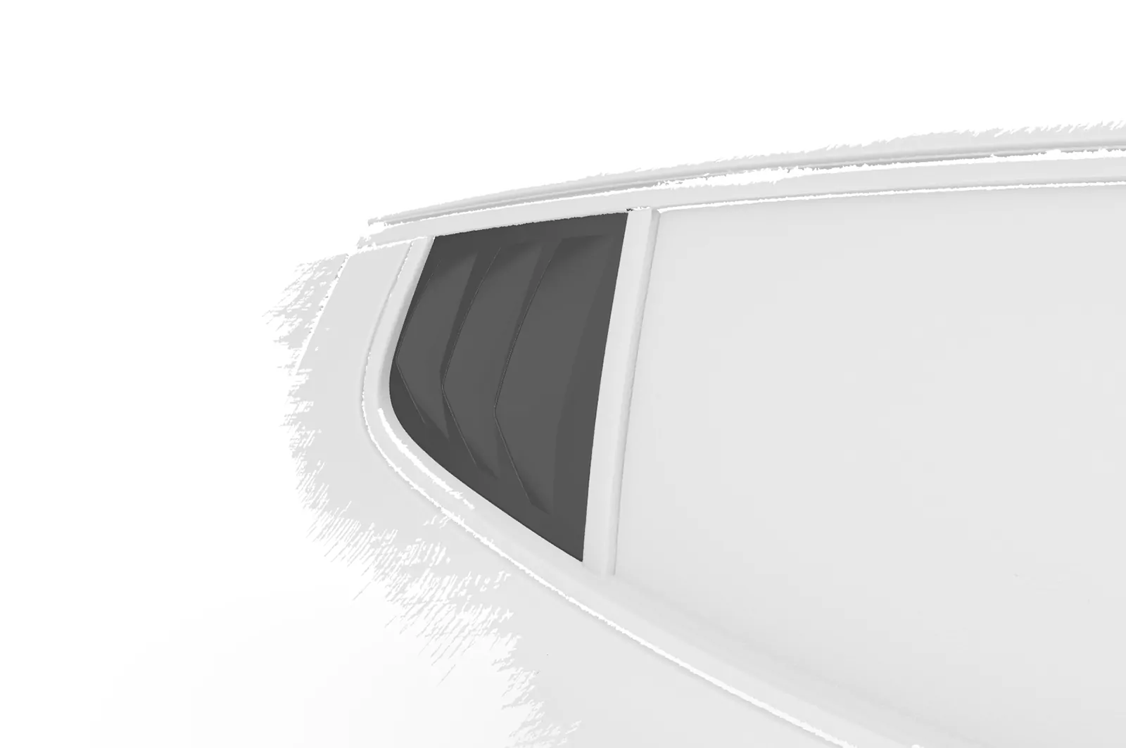 Seitenscheibenblenden für Kia Stinger GT SSB008 Schwarz Strukturiert