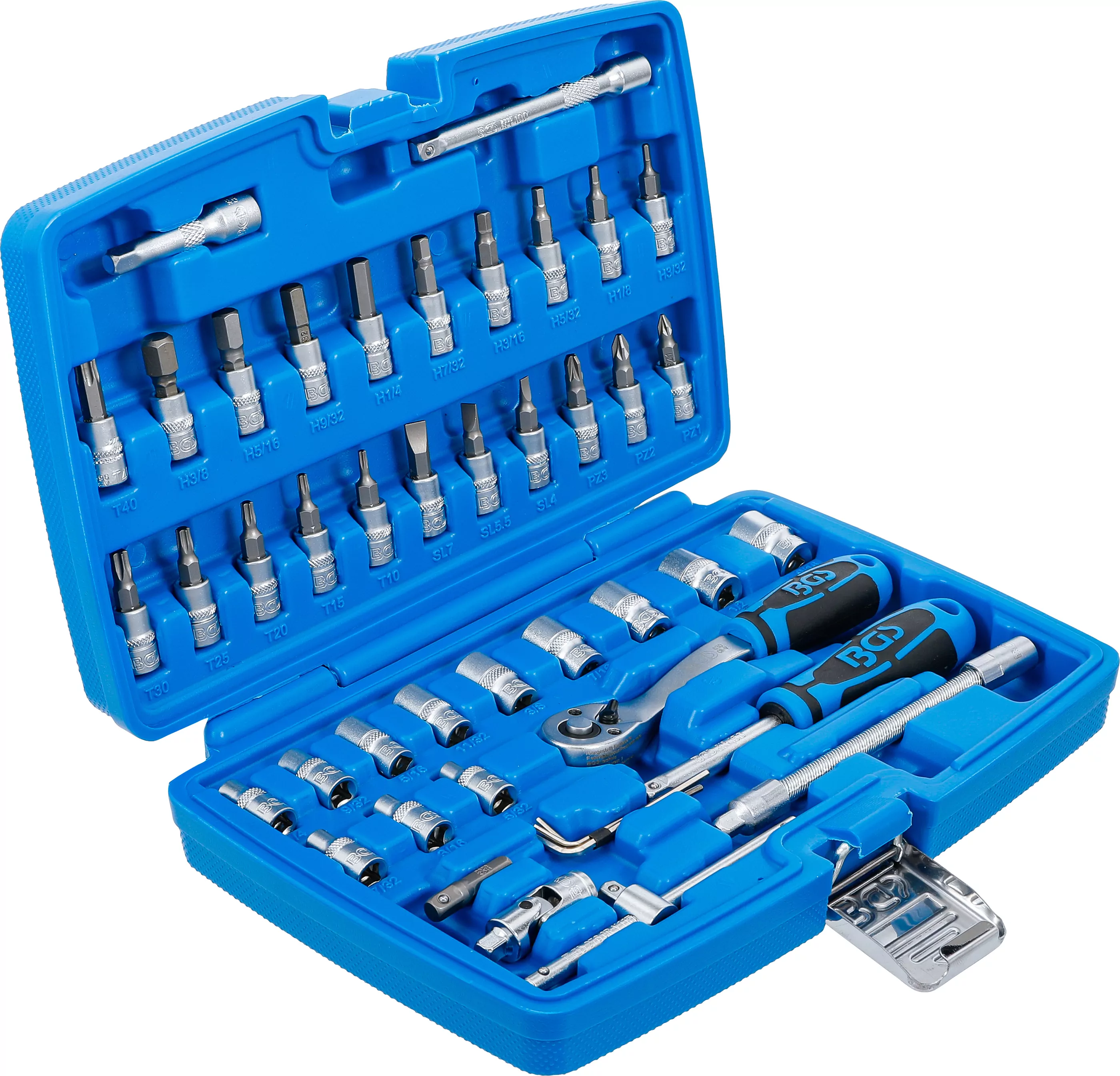 Steckschlüssel-Satz | Antrieb 6,3 mm (1/4") | Zollgrößen | 46-tlg.