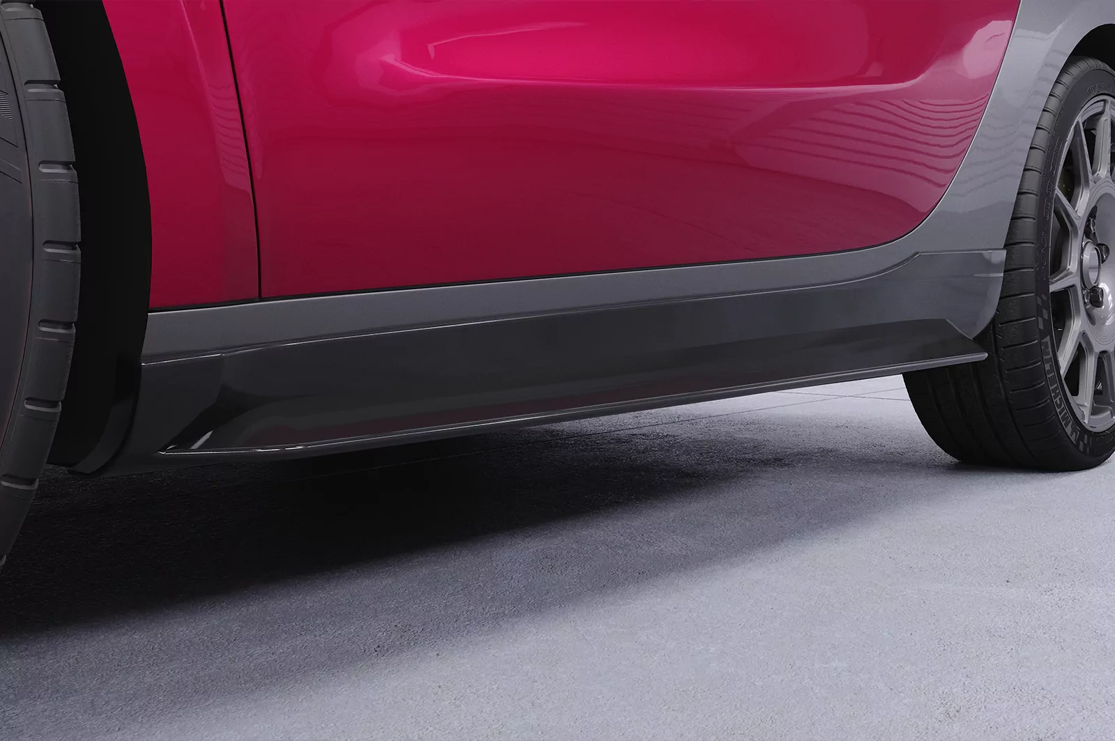 Seitenschweller für Smart Fortwo 453 SS543 Schwarz Strukturiert