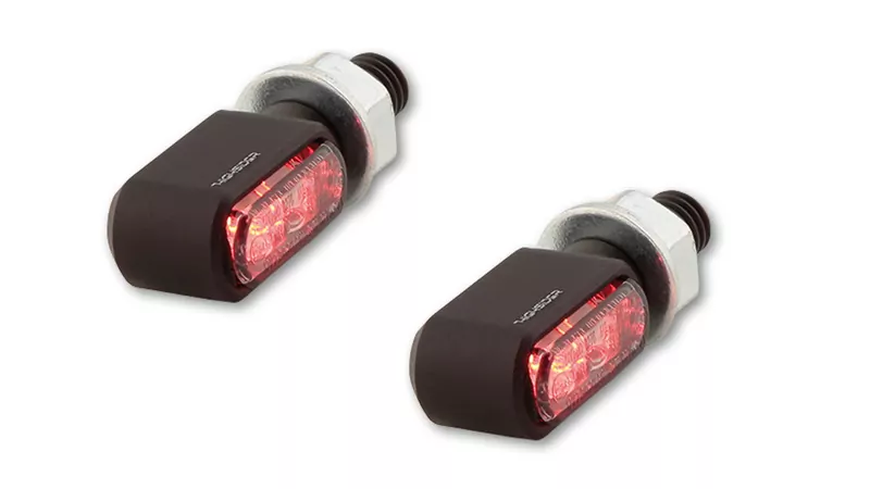 HIGHSIDER pro Little Bronx LED Taillight/Indicator Black/Smoke 3in1, CNC, E-Approved (Pair)