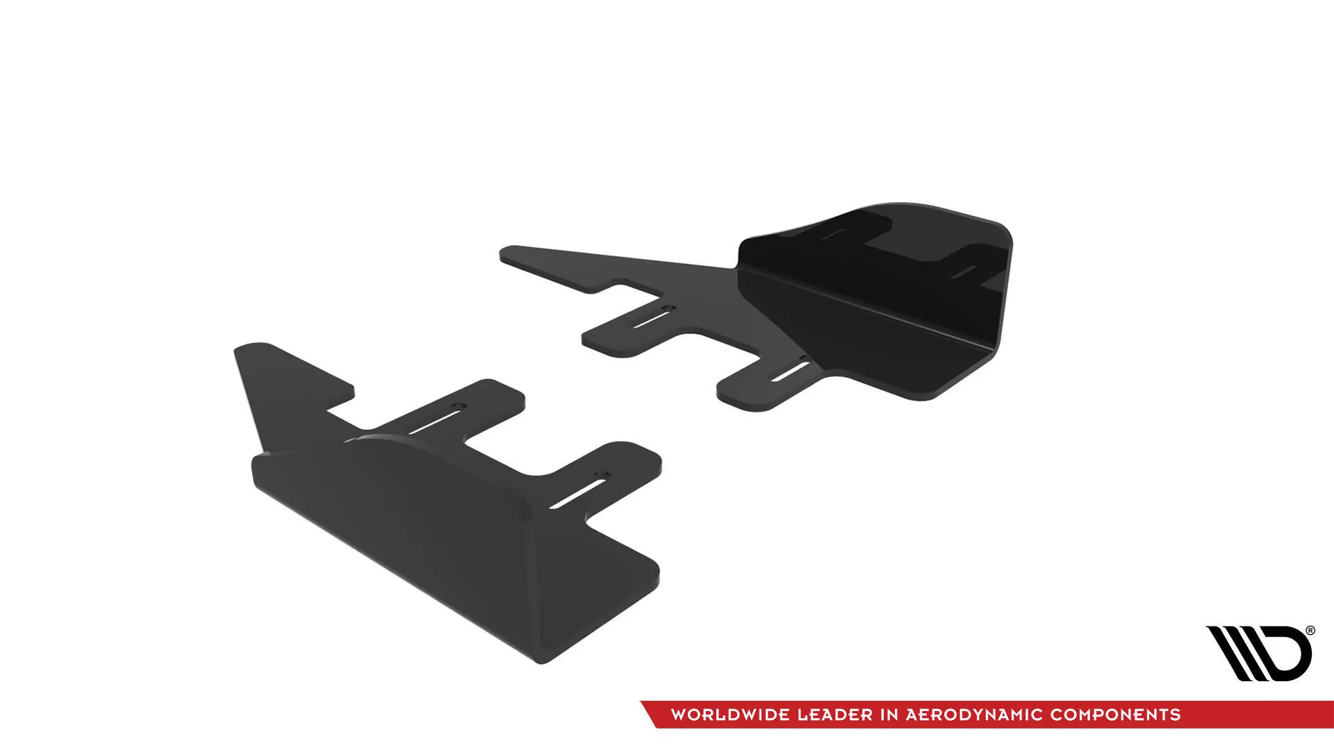 Side Front Stoßstangen Racing Flaps Passend Für Ford Fiesta Mk8 ST / ST-Line Schwarz Hochglanz