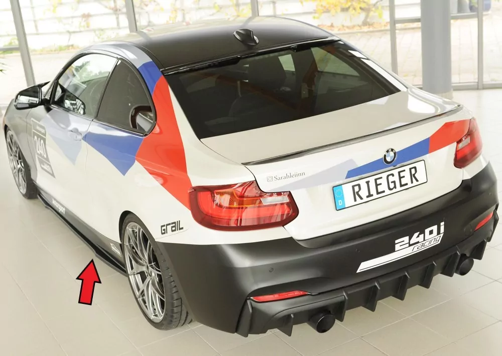 Rieger Seitenschweller links ansatz matt schwarz für BMW 2er F23  (1C) Cabrio 07.17- (ab Facelift) LCI
