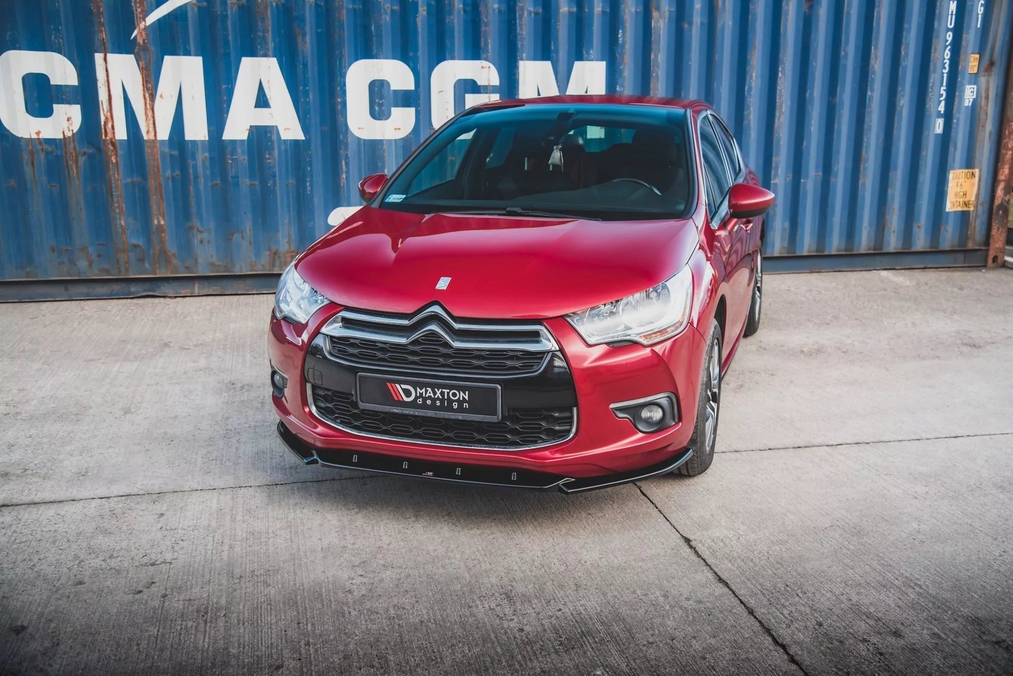 Front Ansatz Für Citroen DS4 Schwarz Hochglanz