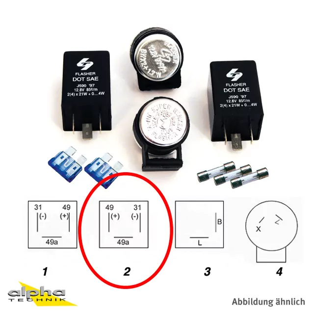 Blinker Relais 12V 2 (4) x 21W + 0 bis 4W