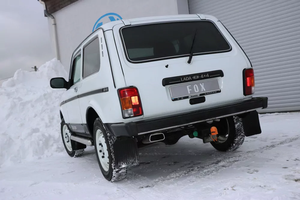 Lada Niva 4x4  Endschalldämpfer quer Ausgang links - 145x65 Typ 59 links