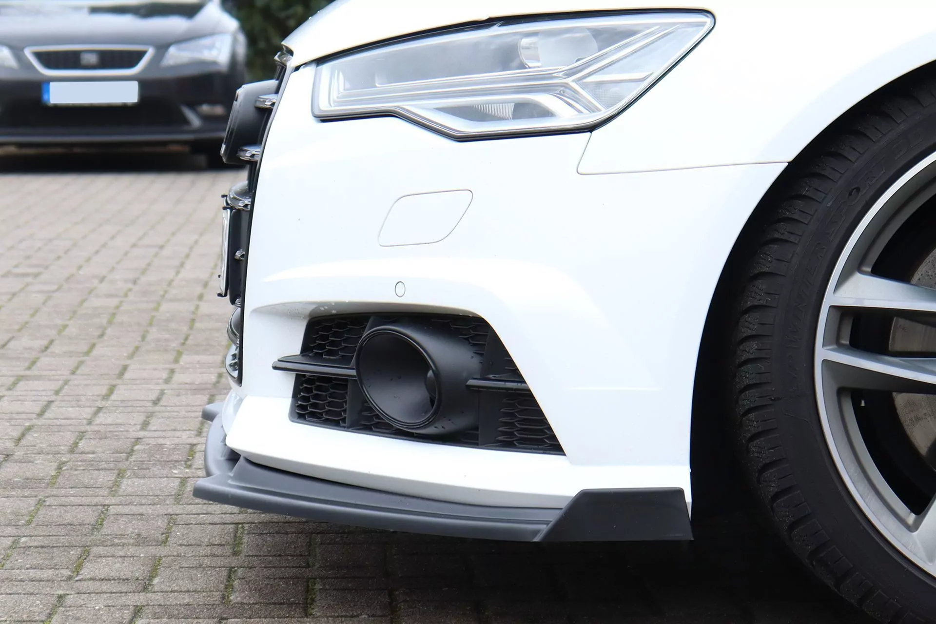 Cup Frontspoilerlippe mit Wings für Audi A6 S-Line+ S6 4G C7