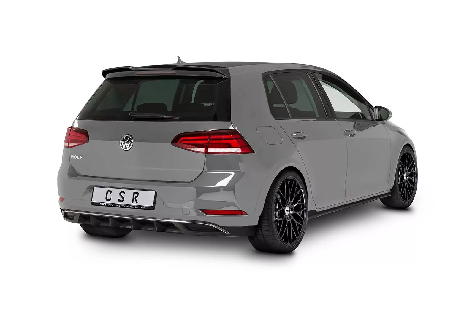 Heckansatz für VW Golf 7 (Facelift) HA251 Strukturiert (schwarz matt)