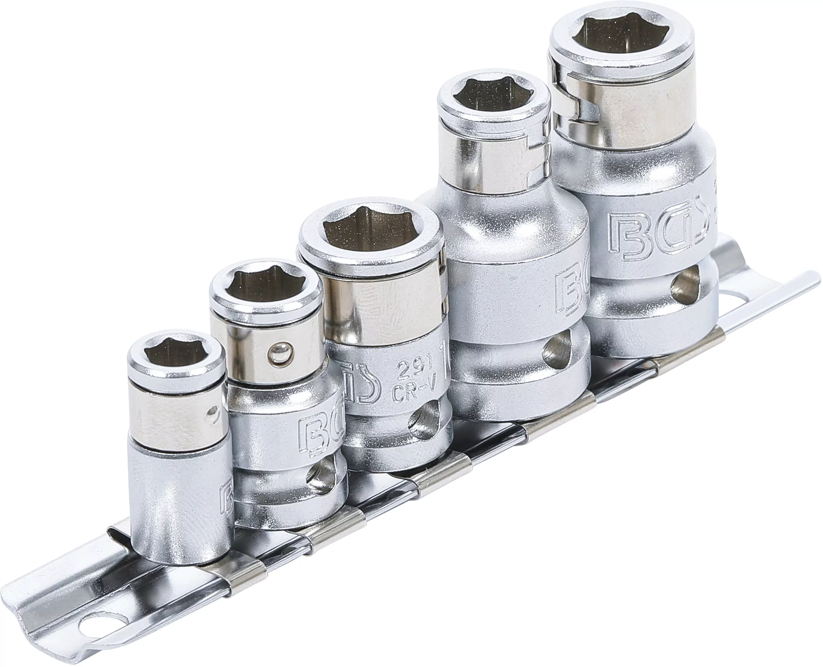 Bit-Adapter-Satz mit Haltekugel | Innenvierkant 6,3 mm (1/4") / 10 mm (3/8") / 12,5 mm (1/2") | 5-tlg.