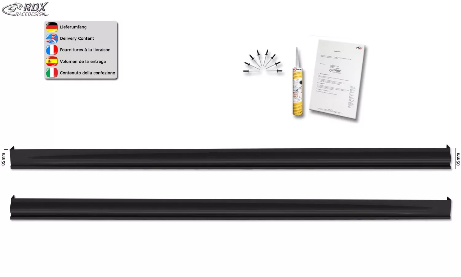 RDX Seitenschweller für VW Up / für SKODA Citigo / für SEAT Mii "Edition"