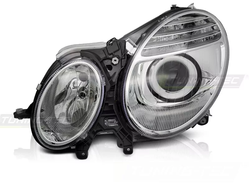 Headlights Chrome Left Side Tyc Fits Mercedes W211 06-09