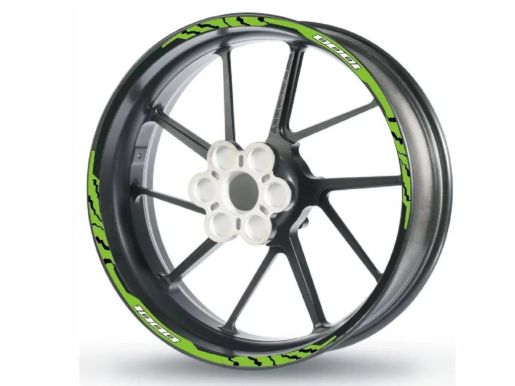 Felgenrandaufkleber TBRACE für 1000 ccm grün