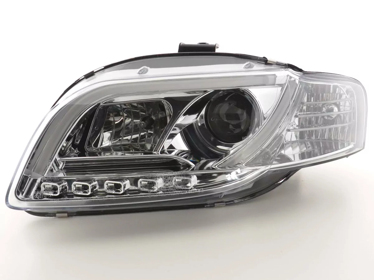 Scheinwerfer Set Daylight LED TFL-Optik Audi A4 Typ 8E Bj. 04-08 chrom