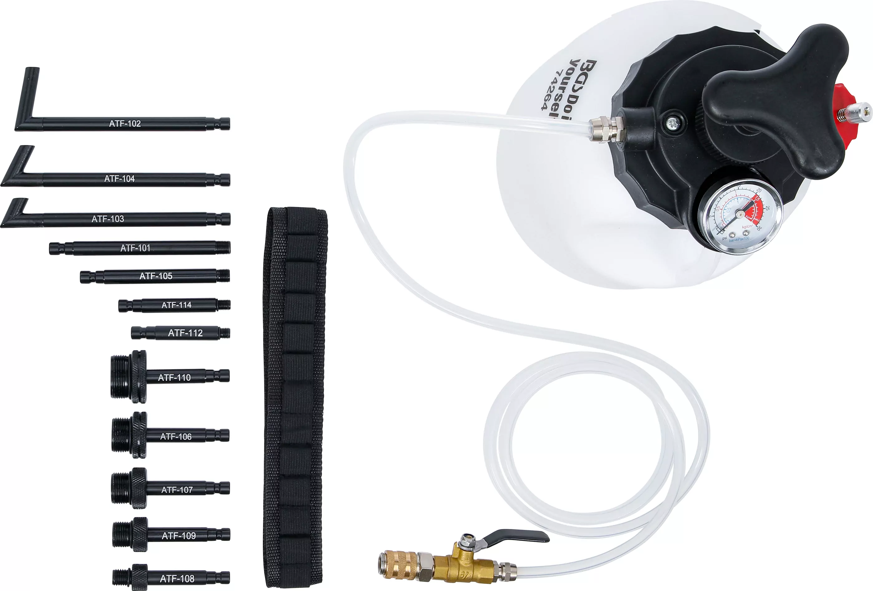 Getriebeöl-Befüllgerät mit Handpumpe | mit 12 Adaptern | 3 l