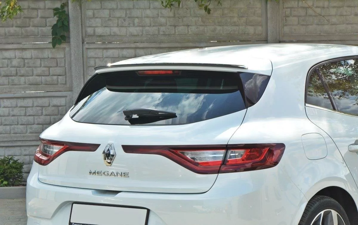 Spoiler CAP Passend Für Passend Für Renault Megane Mk4 Hatchback Schwarz Hochglanz Schwarz Hochglanz