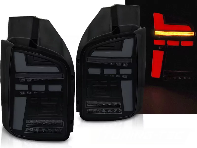 Led Bar Tail Lights Black Smoke Seq Fits Vw T6.1 20- Oem Bulb